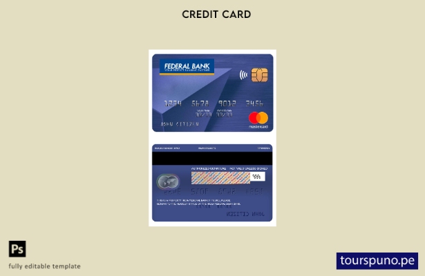 lista para imprimir la plantilla de mastercard del banco federal de India